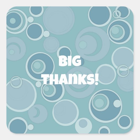 ビッグBubblegum泡いたるところでLividありがとう スクエアシール (正面)