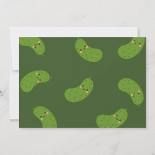 ビッグDillグリーンピックベイビーシャワー 招待状 (裏面)