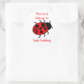 ビッグLadybugかわいい蔵書票ラベルシール子供へ ラウンドシール (バッグ)