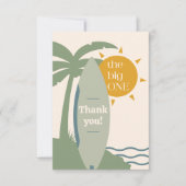 "ビッグONE"サーフボード海1st誕生日パーティー サンキューカード (正面)