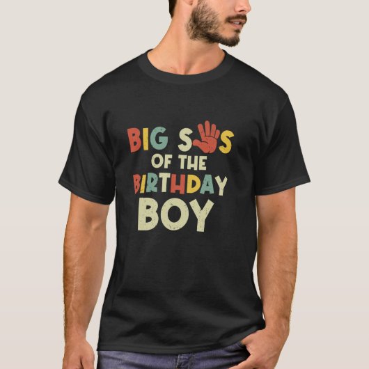 ビッグSisの誕生日少年ハイ5歳Bda Tシャツ (正面)