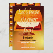 ビッグS'more Kid Birthday Party垂直招待状 招待状 (正面/裏面)