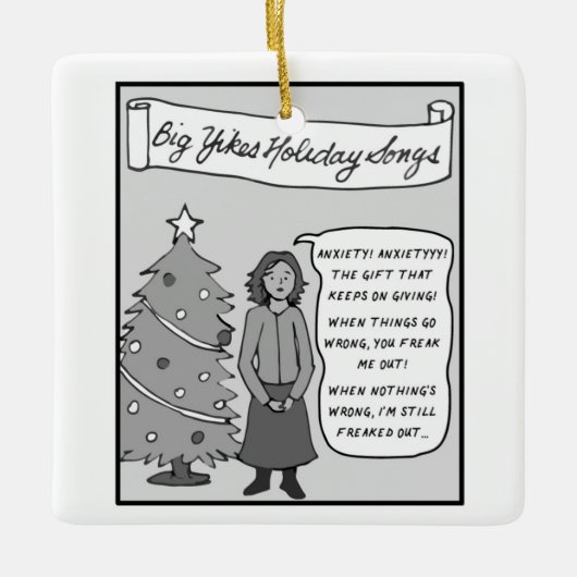 ビッグYikesオーナメント: O Tanenbaum セラミックオーナメント (正面)