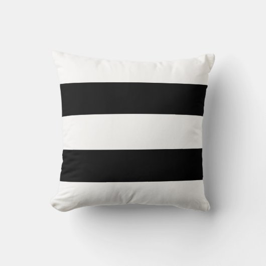 ビッコンテンポラリーク・ブラック・アンド・ホワイトストライプ クッション (正面)