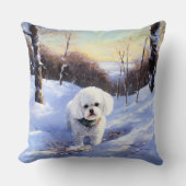 ビッコンフリーズ雪のクリスマスを許す クッション (正面)