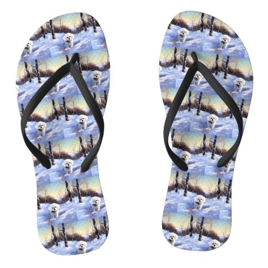 ビッコンフリーズ雪のクリスマスを許す ビーチサンダル (ソール)