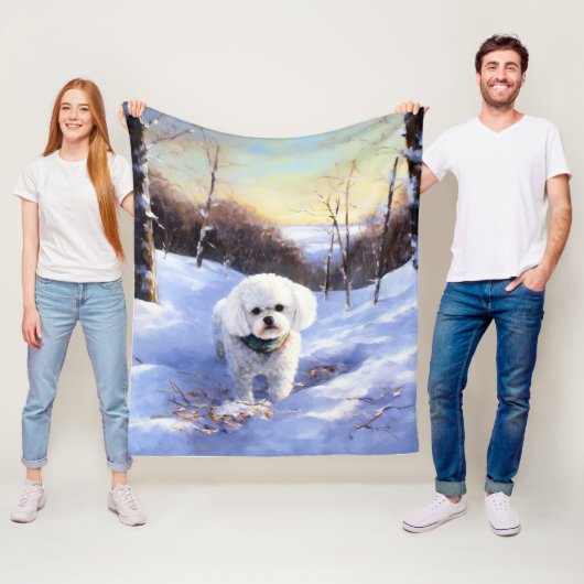 ビッコンフリーズ雪のクリスマスを許す フリースブランケット (インサイチュ)