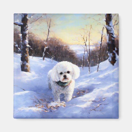 ビッコンフリーズ雪のクリスマスを許す マグネット (正面)