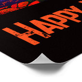 ビッチング不気味ハッピーハローウィンパーティーデコル ポスター (角)