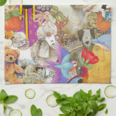 ビットおよび下げ振のコラージュ1枚の台所タオル キッチンタオル (折り畳み)