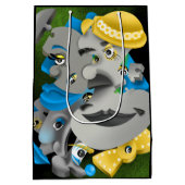 ビットとピース – 超現実的パズル顔抱き枕 ミディアムペーパーバッグ (裏面)