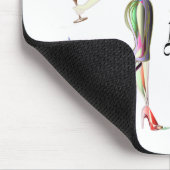 ビットはワインを飲みます-よりよく感じます! おもしろいなワインのギフト マウスパッド (コーナー)