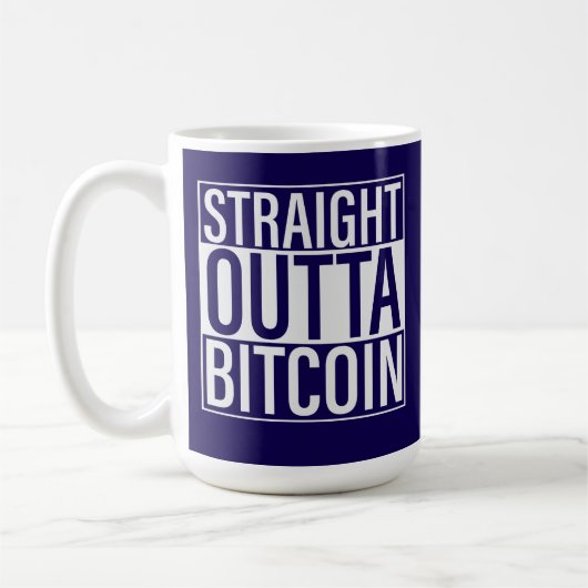 ビットコインおもしろ仮想通貨ファッション コーヒーマグカップ (左)
