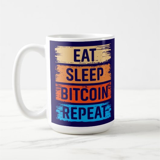 ビットコインおもしろ仮想通貨ファッション コーヒーマグカップ (左)