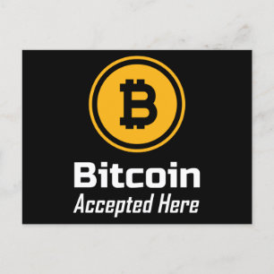 ビットコインがここで受け入れ ポストカード