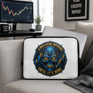 ビットコインが出来るまでいつも不可能に思える ラップトップスリーブ