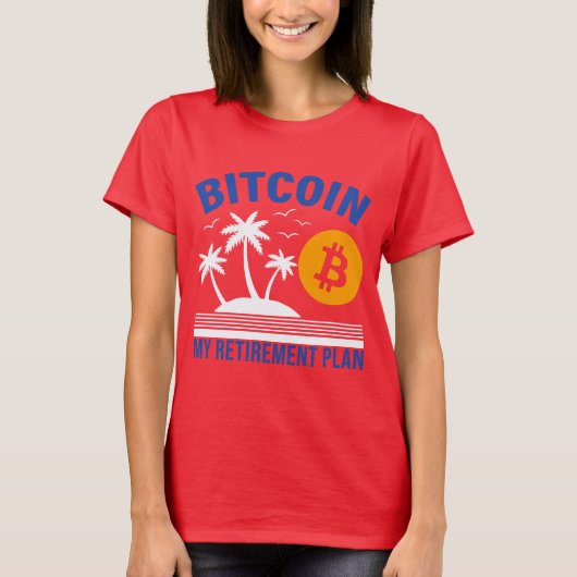 ビットコインが私の退職後の生活 Island Vibes Tropical Tシャツ (正面)