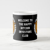 ビットコインでマイニング中 JUST MINING MY OWN BUSINESS ジャンボコーヒーマグカップ (正面)