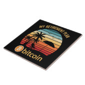 ビットコインでリタイア ビーチサンセット タイル (側面)