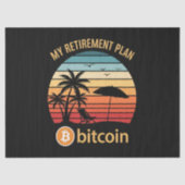 ビットコインでリタイア ビーチサンセット 薄葉紙 (正面)