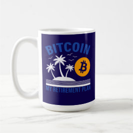 ビットコインでリタイア、島のリゾートトロピカル雰囲気 コーヒーマグカップ