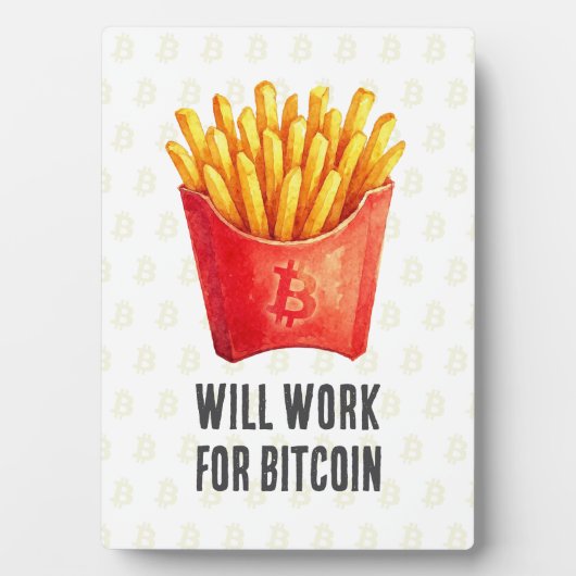 ビットコインで働きます フォトプラーク (正面)