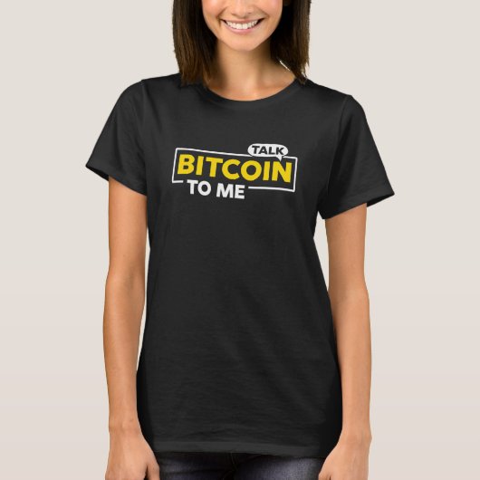 ビットコインについて話そう 暗号通貨 Tシャツ (正面)