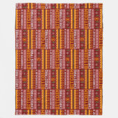 ビットコインのクリスマスニットフェイクパターンの夢 フリースブランケット (正面)