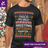 ビットコインのクリスマスニットフェイクパターンの夢 Tシャツ