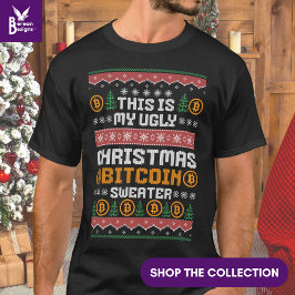ビットコインのクリスマスニットフェイクパターンの夢 Tシャツ