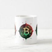 ビットコインのクリスマスライト コーヒーマグカップ (中央)