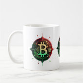ビットコインのクリスマスライト コーヒーマグカップ (左)