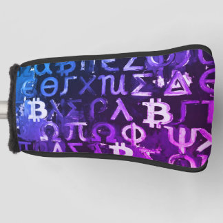 ビットコインのシンボル (スタイル: マイアミ パープル - 5) ゴルフヘッドカバー