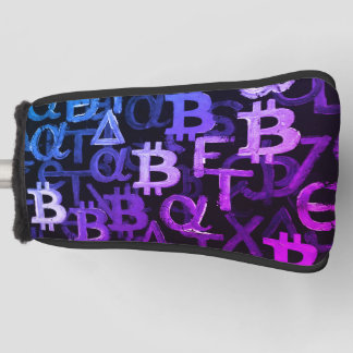 ビットコインのシンボル (スタイル: マイアミ パープル - 6) ゴルフヘッドカバー