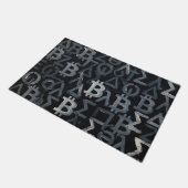 ビットコインのシンボル (スタイル: 12) ドアマット (アングル)