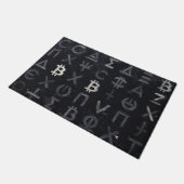 ビットコインのシンボル (スタイル: 13) ドアマット (アングル)