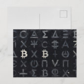 ビットコインのシンボル (スタイル: 13) ポストカード (正面/裏面)