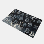ビットコインのシンボル (スタイル: 15) ドアマット (アングル)