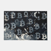 ビットコインのシンボル (スタイル: 15) ドアマット (正面)