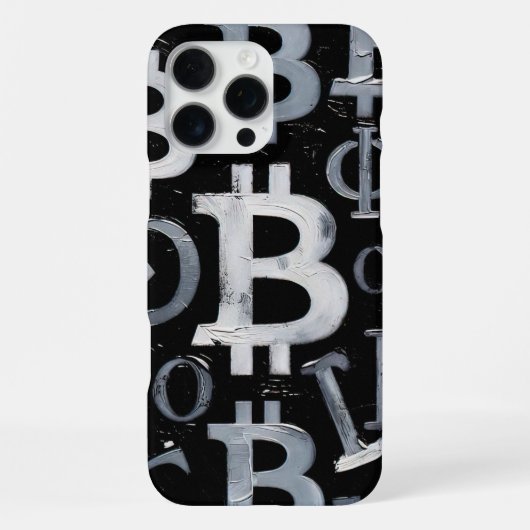 ビットコインのシンボル (スタイル: 1) iPhoneケース (裏面)
