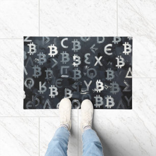 ビットコインのシンボル (スタイル: 7) ドアマット