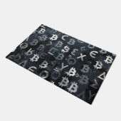 ビットコインのシンボル (スタイル: 7) ドアマット (アングル)