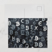 ビットコインのシンボル (スタイル: 7) ポストカード (正面/裏面)