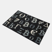 ビットコインのシンボル (スタイル: 8) ドアマット (アングル)