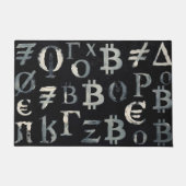 ビットコインのシンボル (スタイル: 8) ドアマット (正面)