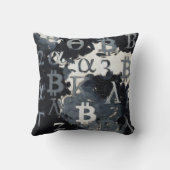 ビットコインのシンボル (スタイル: D) クッション (裏面)