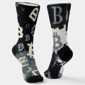 ビットコインのシンボル (スタイル: D) ソックス (傾斜あり)