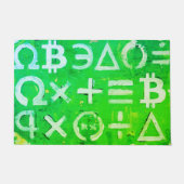 ビットコインのシンボル (明るい利益 グリーン - 5) ドアマット (正面)