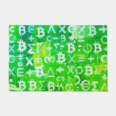 ビットコインのシンボル (明るい利益 グリーン - 6) ドアマット (正面)