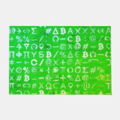 ビットコインのシンボル (明るい利益 グリーン - 8) ドアマット (正面)